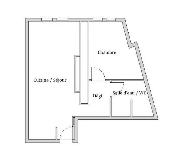 Appartement F2 à vendre - 2 pièces - 35.02 m2 - LYON - 69002 - RHONE-ALPES - Century 21 Presqu'Île Immobilier